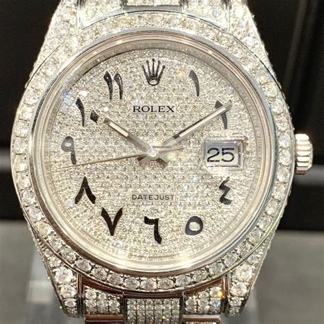 rolex datejust iced out - arabic|Rolex Datejust iced out price.